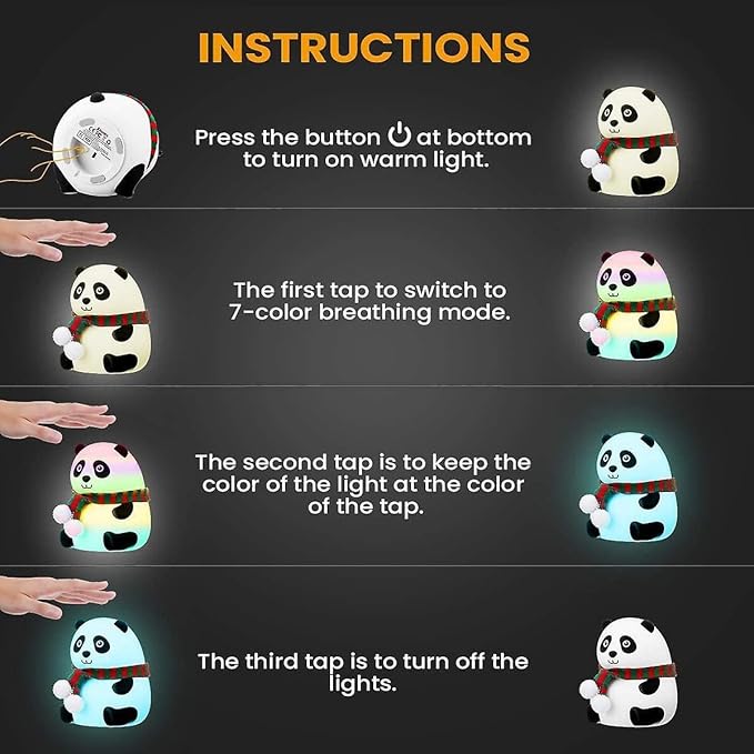 Cute Panda Light Lamp