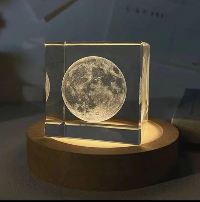 3D Crystal Moon